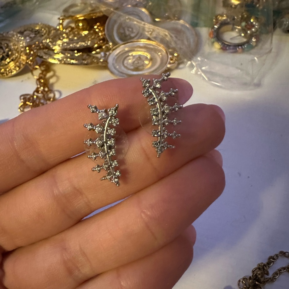Kendra Scott Silver Crystal Earrings